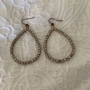 Beautiful studded tear drop earrings